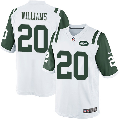 Men's Limited Marcus Williams Nike Jersey White Road - #20 NFL New York Jets